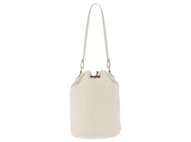 Miu Miu Purse Hand Bag Canvas Ivory Gold Auth 210220A - Jerrillo - vista 2