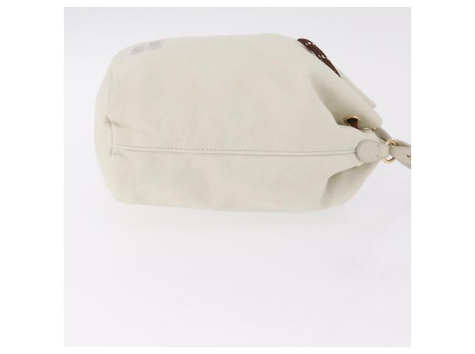 Miu Miu Purse Hand Bag Canvas Ivory Gold Auth 210220A - Jerrillo - vista 3