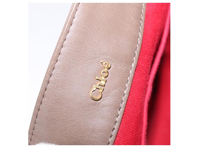 Chloé Chloe Eden Shoulder Bag Leather Gray Gold Auth fm5505 - Jerrillo - vista 19