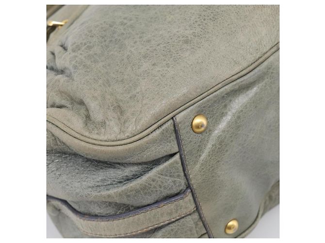 Miu Miu Shoulder Bag Vitellolux 2way Light Blue Gold Auth 210007A - Jerrillo - vista 14