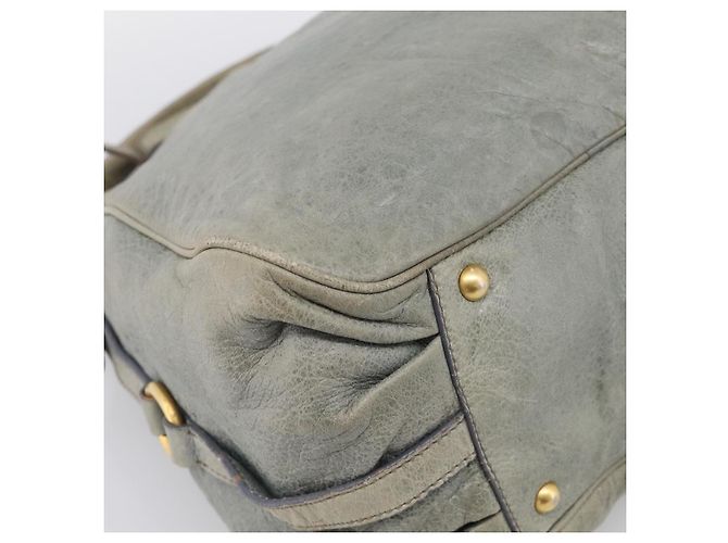Miu Miu Shoulder Bag Vitellolux 2way Light Blue Gold Auth 210007A - Jerrillo - vista 16