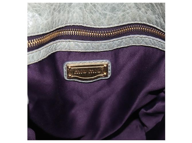 Miu Miu Shoulder Bag Vitellolux 2way Light Blue Gold Auth 210007A - Jerrillo - vista 20