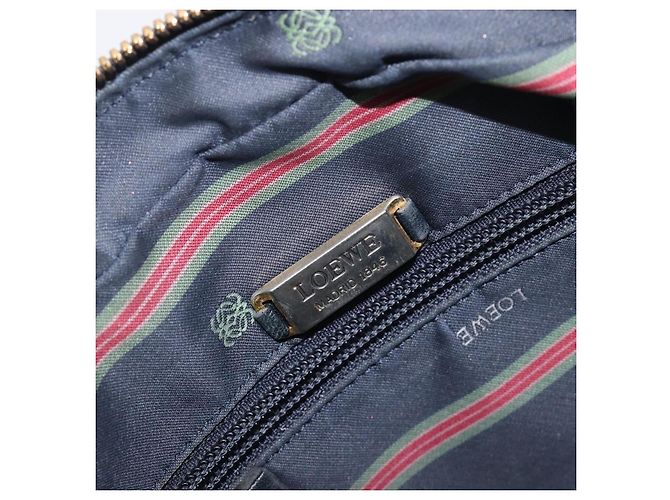 LOEWE Anagram Shoulder Bag Leather Navy Gold Auth 211867A - Jerrillo - vista 11