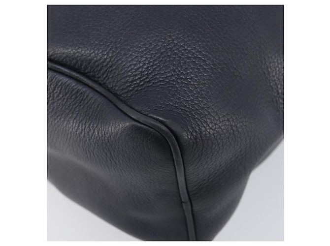 LOEWE Anagram Shoulder Bag Leather Navy Gold Auth 211867A - Jerrillo - vista 15
