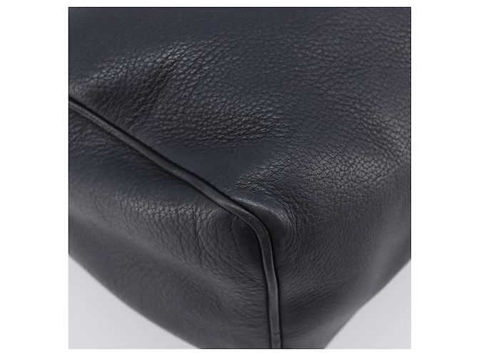 LOEWE Anagram Shoulder Bag Leather Navy Gold Auth 211867A - Jerrillo - vista 17