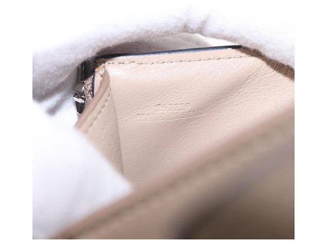 LOEWE Bifold Wallet Leather Beige Silver Auth 212160M - Jerrillo - vista 12
