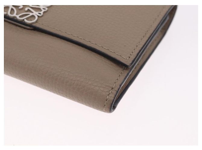 LOEWE Bifold Wallet Leather Beige Silver Auth 212160M - Jerrillo - vista 14