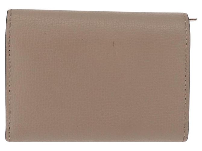LOEWE Bifold Wallet Leather Beige Silver Auth 212160M - Jerrillo - vista 2