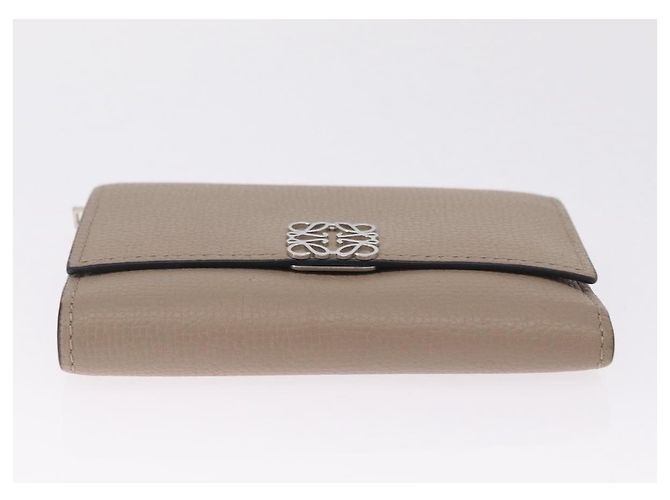 LOEWE Bifold Wallet Leather Beige Silver Auth 212160M - Jerrillo - vista 7