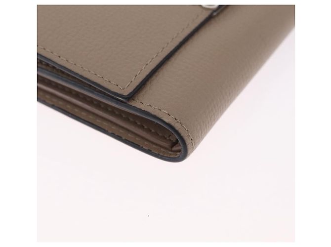 LOEWE Bifold Wallet Leather Beige Silver Auth 212160M - Jerrillo - vista 8