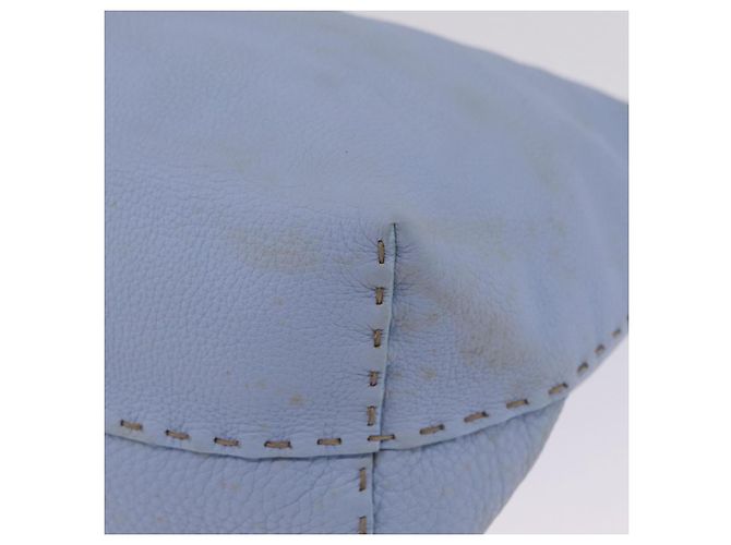 FENDI Celeria Tote Bag Leather Light Blue Silver 8BH088 Auth BA16789 - Jerrillo - vista 14