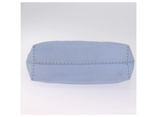 FENDI Celeria Tote Bag Leather Light Blue Silver 8BH088 Auth BA16789 - Jerrillo - vista 5
