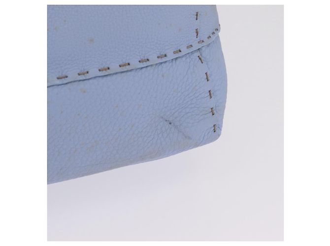 FENDI Celeria Tote Bag Leather Light Blue Silver 8BH088 Auth BA16789 - Jerrillo - vista 6