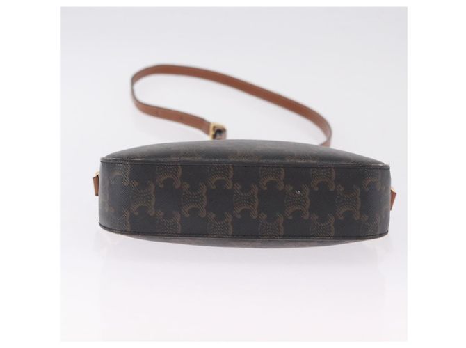 Céline CELINE Triomphe Shoulder Bag PVC Leather Black Gold Tone Auth BA16816 - Jerrillo - vista 5