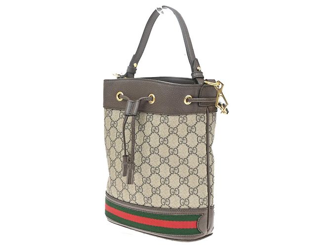 Gucci Ophidia Bucket GG Coated Canvas Medium - vista 3