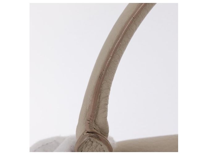 Trapèze Céline CELINE Trapeze Hand Bag Leather 2way Beige Gold Auth 213382A - Jerrillo - vista 9