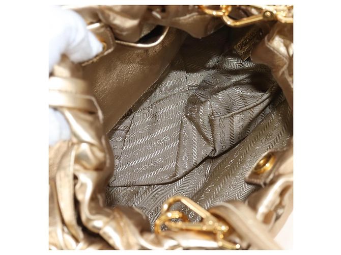 PRADA Handtasche Leder 2way Gold Authentisch 210379SAM - Jerrillo - Ansicht 10