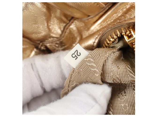 PRADA Handtasche Leder 2way Gold Authentisch 210379SAM - Jerrillo - Ansicht 11