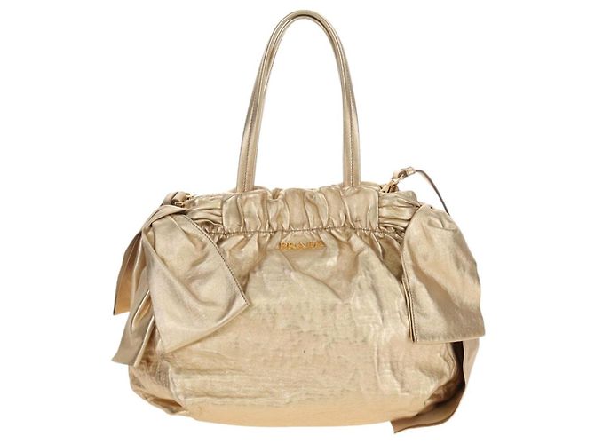 PRADA Handtasche Leder 2way Gold Authentisch 210379SAM - Jerrillo - Ansicht 13