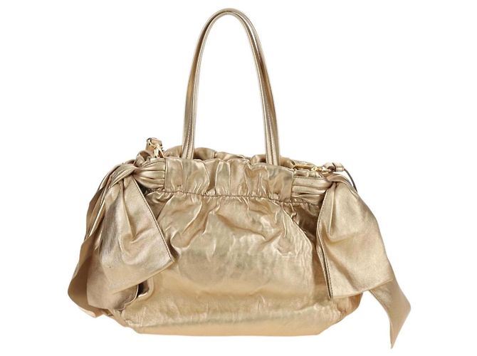 PRADA Handtasche Leder 2way Gold Authentisch 210379SAM - Jerrillo - Ansicht 2