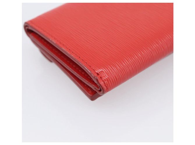 PRADA Trifold Wallet Leather Red Gold Tone Auth 212128M - Jerrillo - vista 16