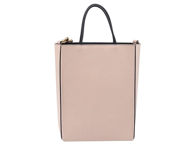 FENDI Hand Bag Leather 2way Pink Gold Auth 213439 - Jerrillo - vista 3