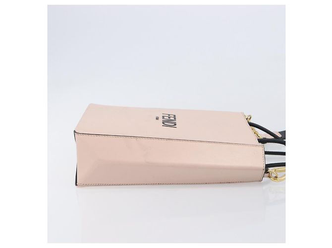 FENDI Hand Bag Leather 2way Pink Gold Auth 213439 - Jerrillo - vista 4