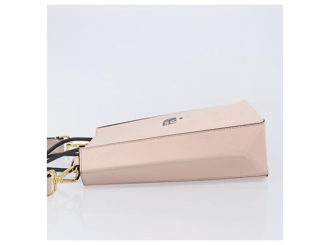 FENDI Hand Bag Leather 2way Pink Gold Auth 213439 - Jerrillo - vista 5
