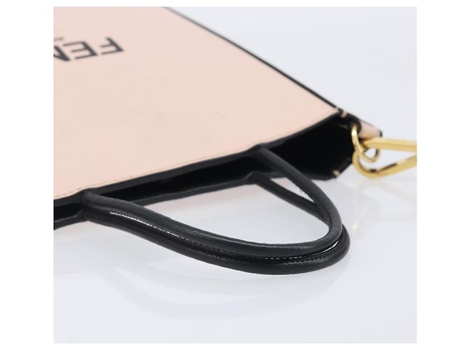 FENDI Hand Bag Leather 2way Pink Gold Auth 213439 - Jerrillo - vista 7