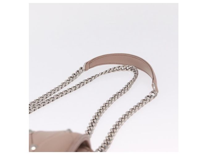 Miu Miu Studs Chain Shoulder Bag Leather Pink Silver Auth 210487V - Jerrillo - vista 14