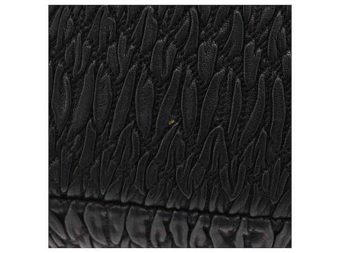 Miu Miu Matelasse Chain Shoulder Bag Leather Black Silver Auth 210230A - Jerrillo - vista 10