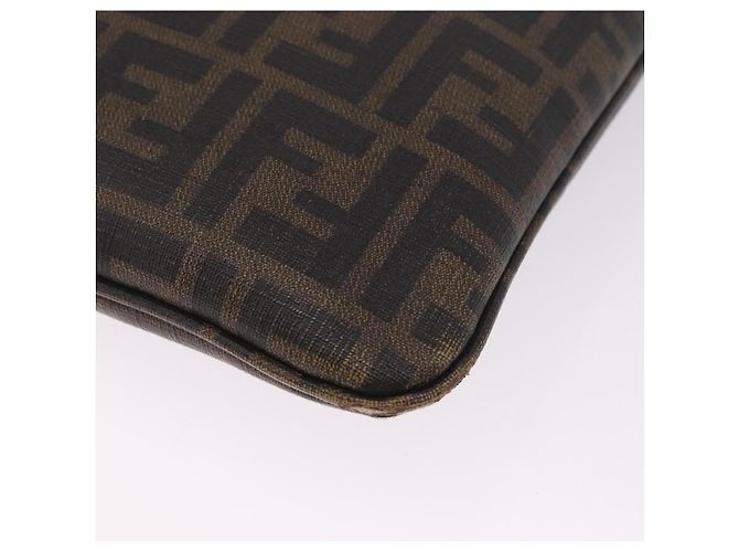 FENDI Zucca Canvas Shoulder Bag PVC Brown Black 7VA207 Auth 210935 - Jerrillo - vista 11