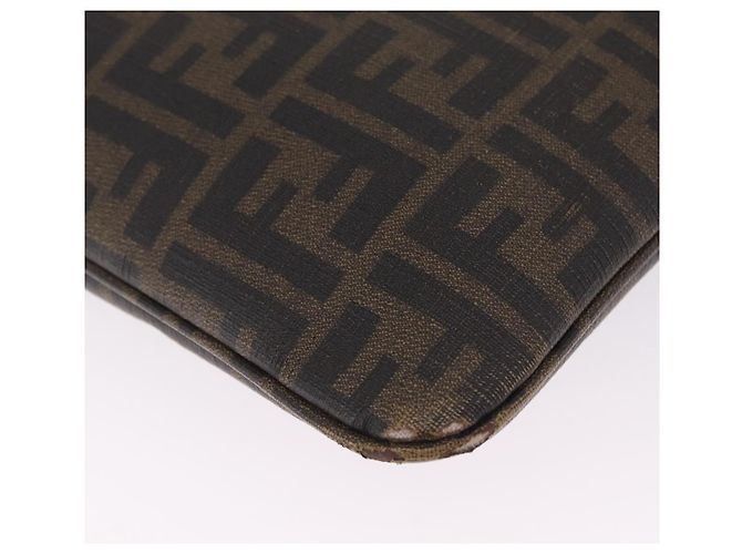 FENDI Zucca Canvas Shoulder Bag PVC Brown Black 7VA207 Auth 210935 - Jerrillo - vista 12