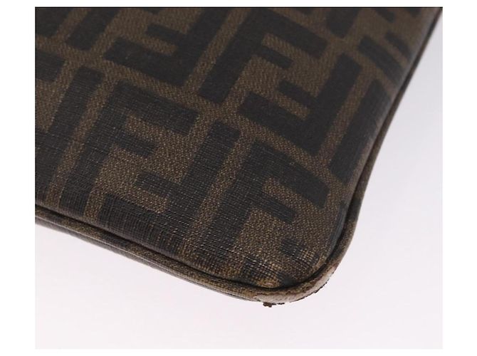 FENDI Zucca Canvas Shoulder Bag PVC Brown Black 7VA207 Auth 210935 - Jerrillo - vista 13