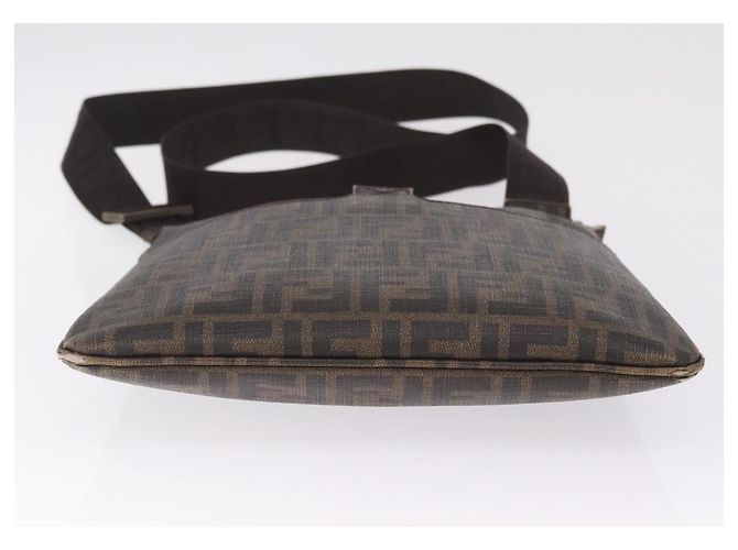 FENDI Zucca Canvas Shoulder Bag PVC Brown Black 7VA207 Auth 210935 - Jerrillo - vista 9