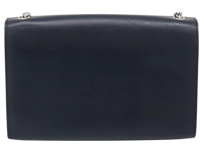 Autre Marque Saint Laurent Kate Chain Shoulder Bag Leather Navy Silver Auth 210824V - Jerrillo - vista 3