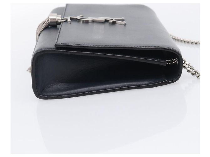 Autre Marque Saint Laurent Kate Chain Shoulder Bag Leather Navy Silver Auth 210824V - Jerrillo - vista 5