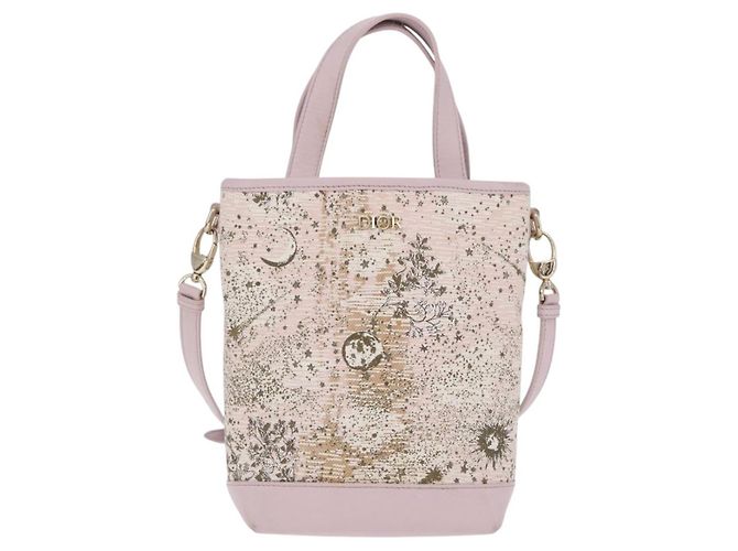 Christian Dior Hand Bag Canvas 2way Pink Gold Auth 211321V - Jerrillo - vista 2