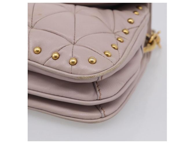 Miu Miu Shoulder Bag Leather Pink Gold Auth 206967A - Jerrillo - vista 11