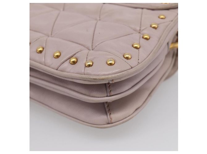 Miu Miu Shoulder Bag Leather Pink Gold Auth 206967A - Jerrillo - vista 13