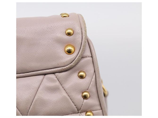 Miu Miu Shoulder Bag Leather Pink Gold Auth 206967A - Jerrillo - vista 15