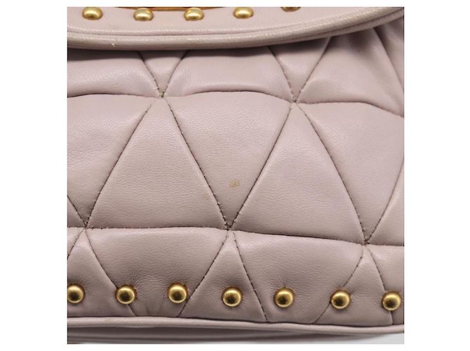 Miu Miu Shoulder Bag Leather Pink Gold Auth 206967A - Jerrillo - vista 17