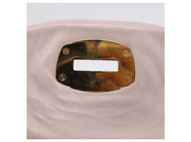 Miu Miu Shoulder Bag Leather Pink Gold Auth 206967A - Jerrillo - vista 20