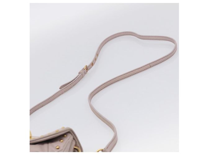 Miu Miu Shoulder Bag Leather Pink Gold Auth 206967A - Jerrillo - vista 8