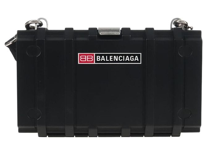 Balenciaga Toolbox Shoulder Bag Plastic Black Silver 658765 Auth 210688M - Jerrillo - vista 2