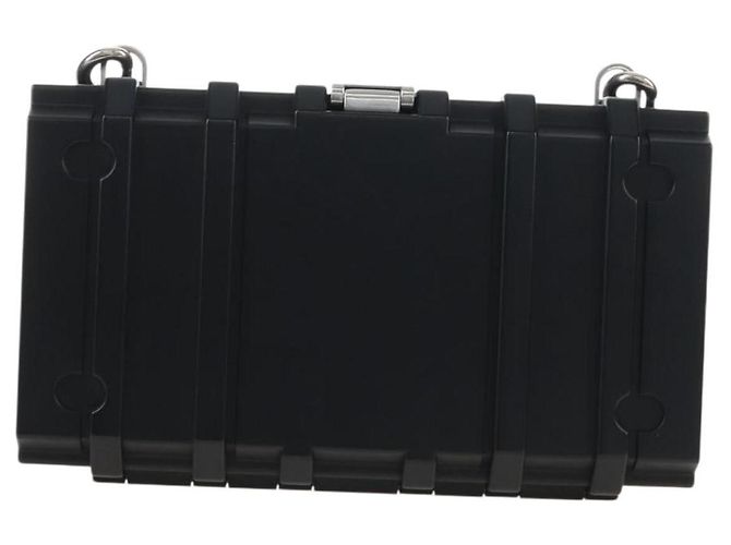 Balenciaga Toolbox Shoulder Bag Plastic Black Silver 658765 Auth 210688M - Jerrillo - vista 3