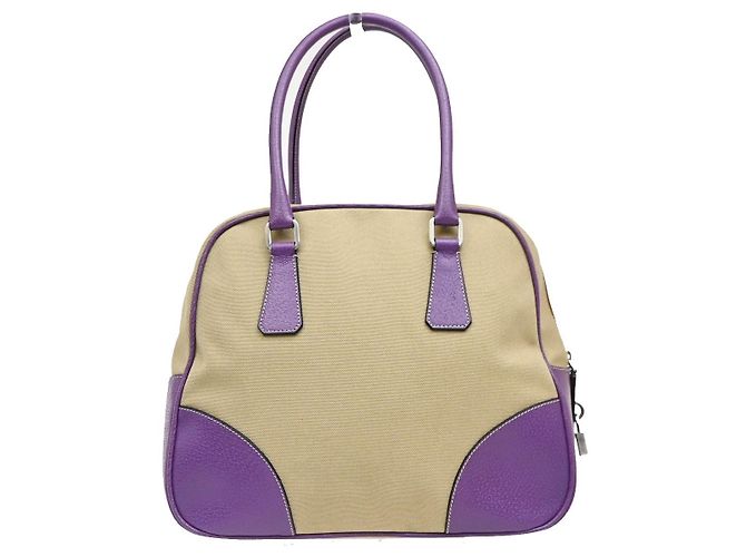 Prada Bowler Canvas with Leather Medium - vista 2