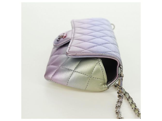 Chanel Classic Single Flap Quilted Iridescent Lambskin Mini - vista 4
