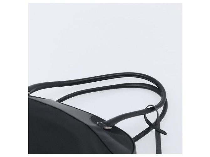 PRADA Hand Bag Nylon Leather Black Silver Auth 213463A - Jerrillo - vista 8
