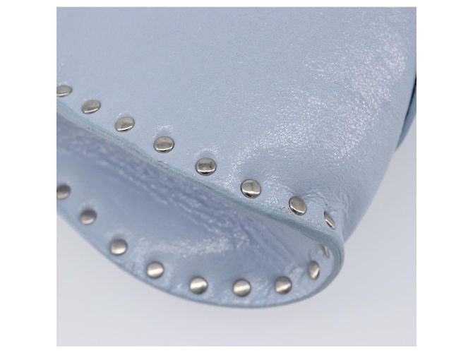 Céline CELINE Shoulder Bag Leather Light Blue Silver Auth LN059A - Jerrillo - vista 18